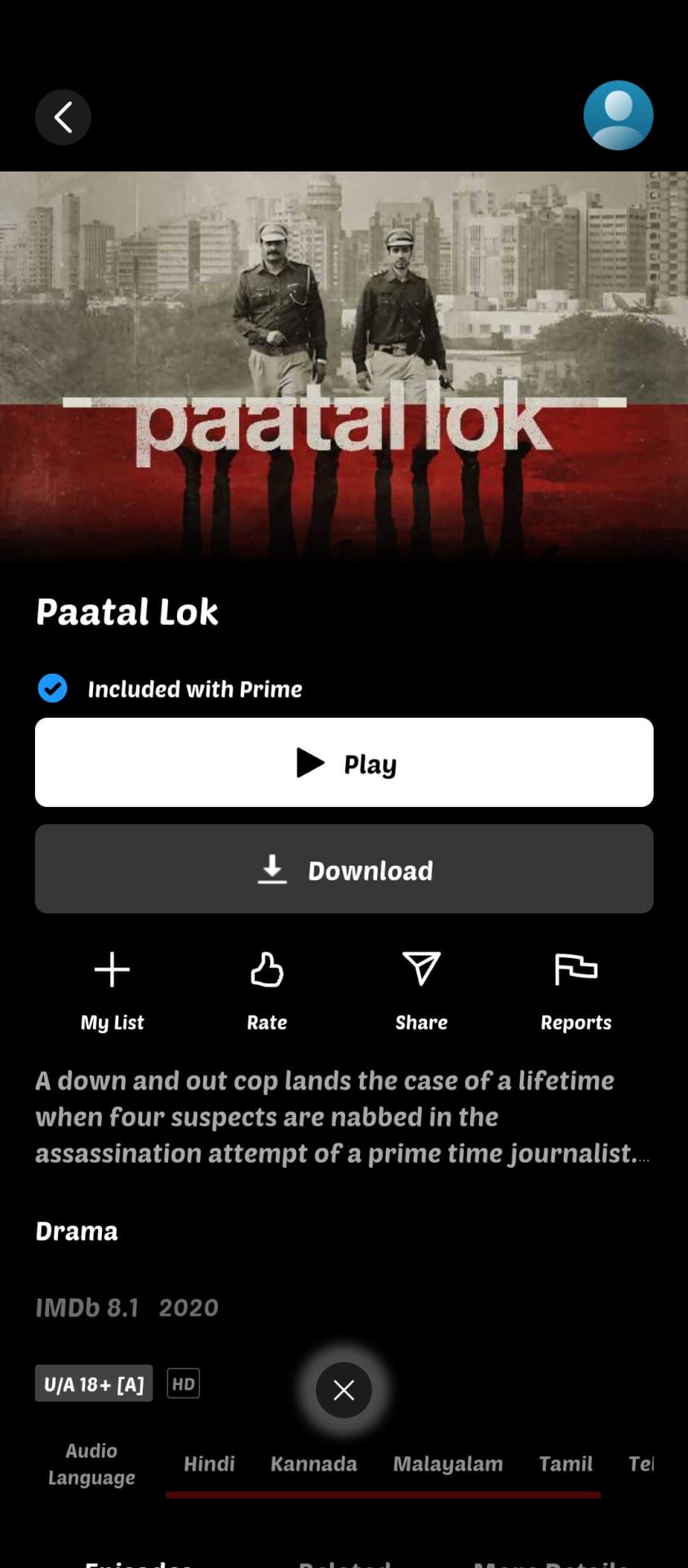 Paatal Lok on NetMirror