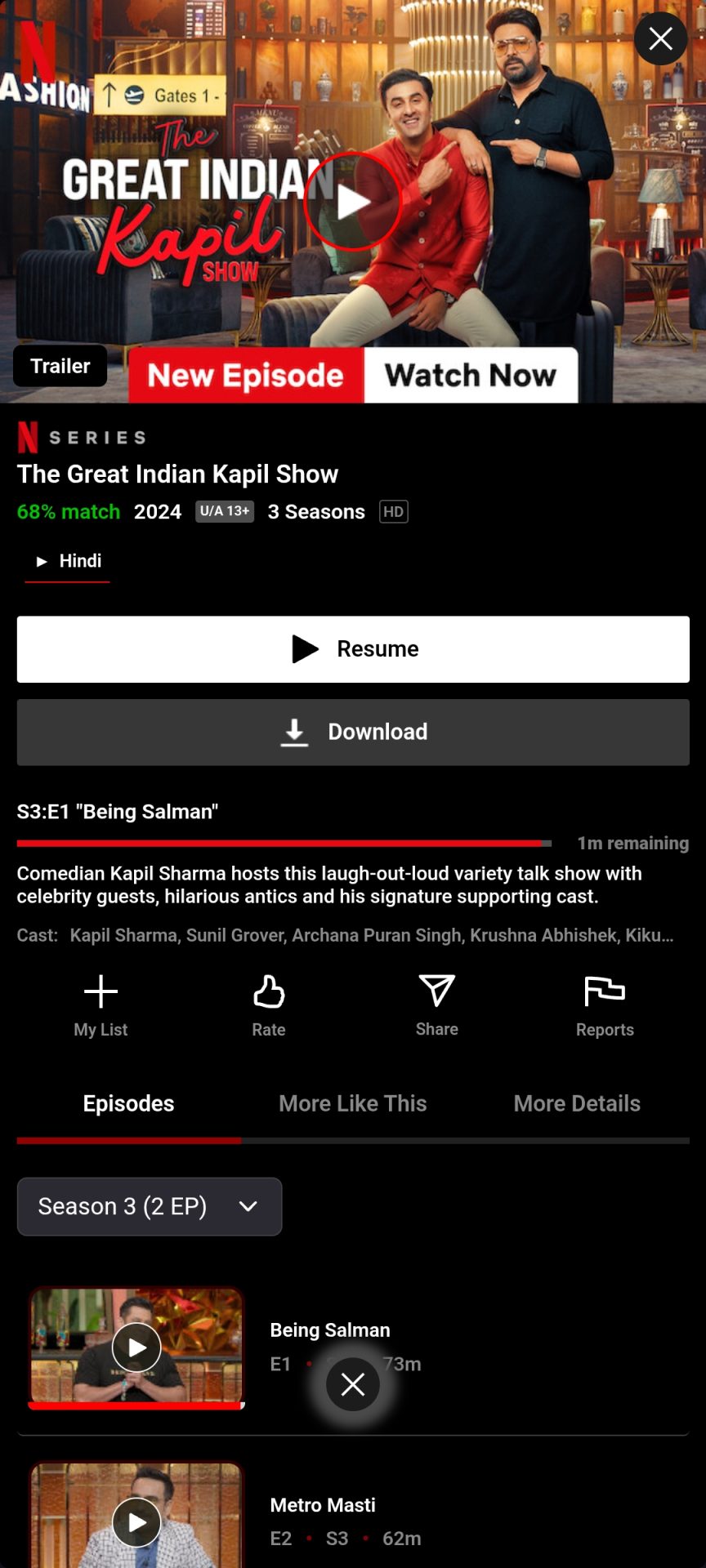 New Kapil Sharma Show on NetMirror