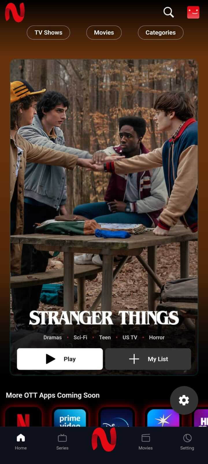 Netflix on NetMirror App